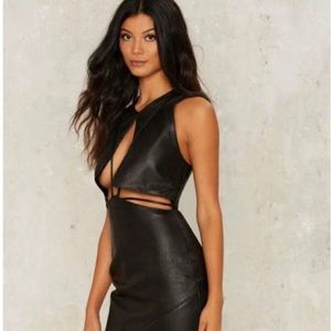 Asilio Black Leather Dress
